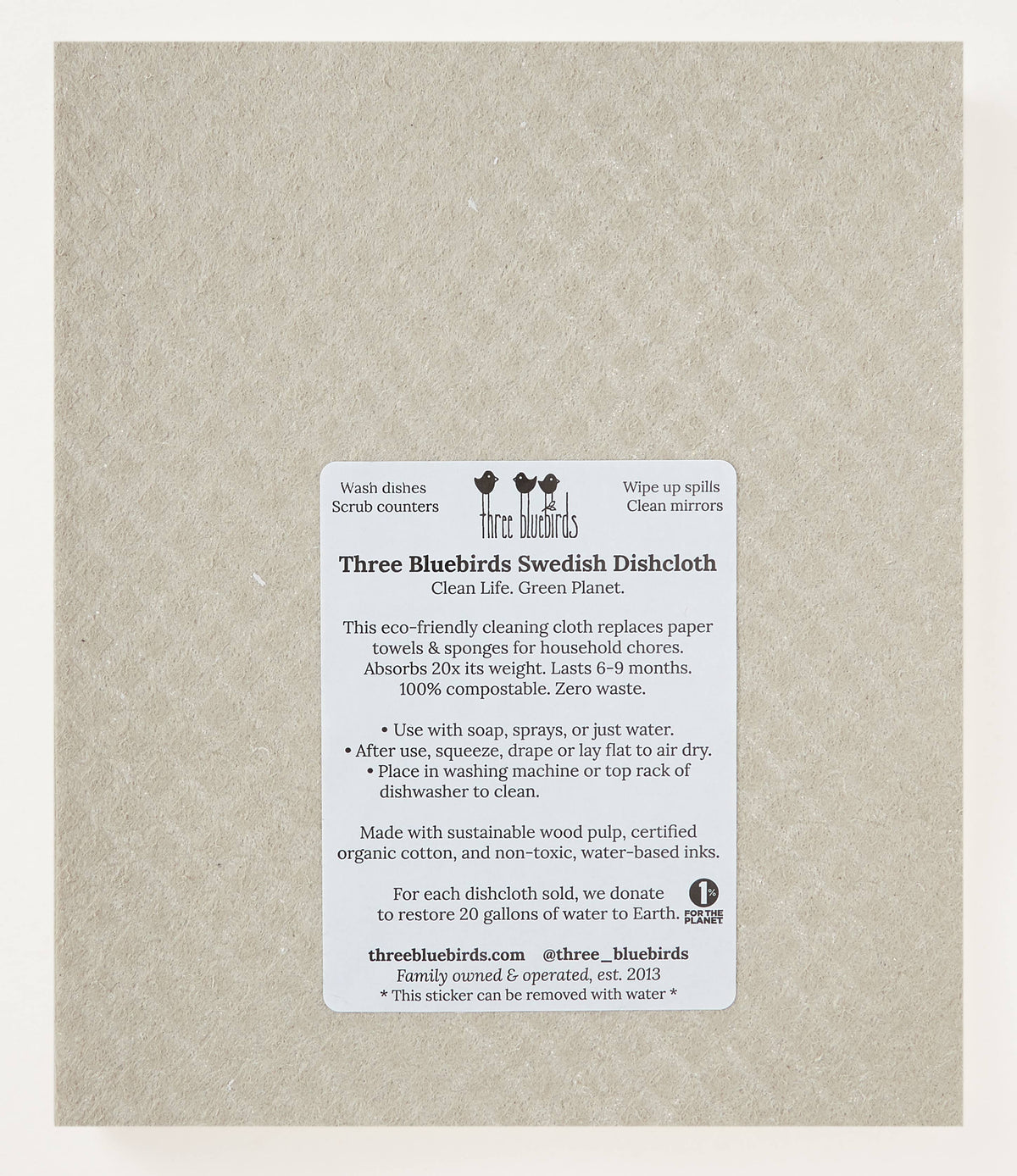 Three Bluebirds Swedish Dishcloths - Pumpkins on Sand Swedish Dishcloth