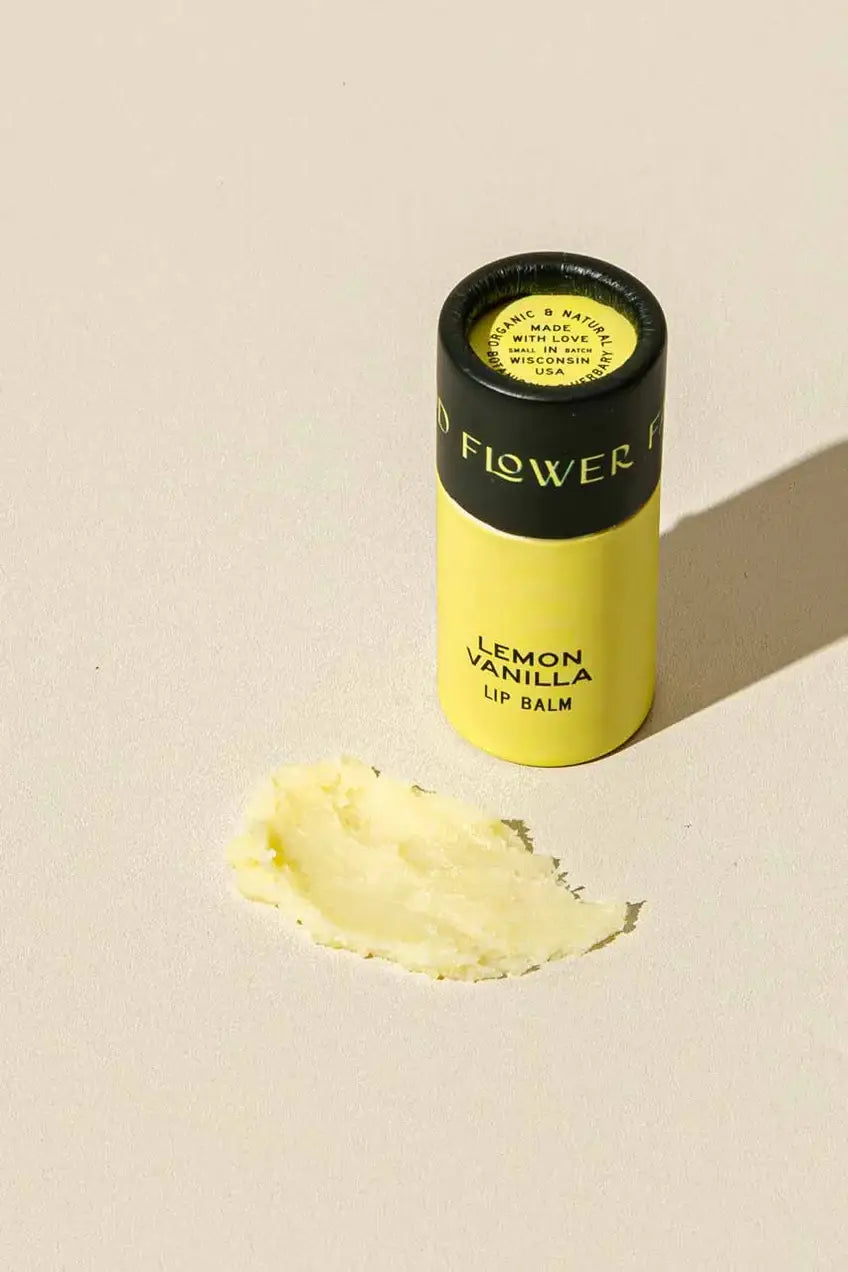 Good Flower Farm - Lemon Vanilla Organic Lip Balm / 0.3 oz Biodegradable Tube🍋
