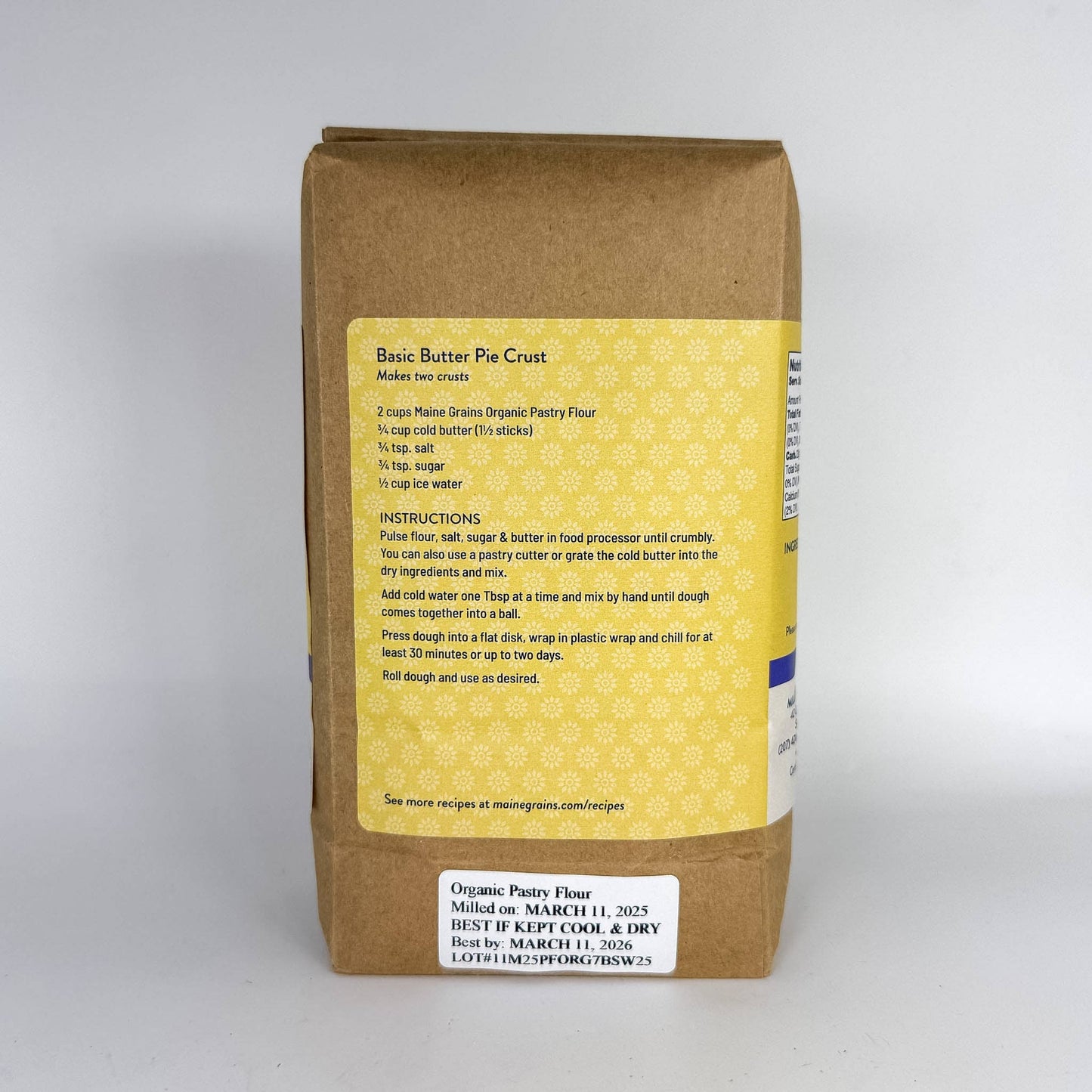 Maine Grains Organic Pastry Flour (2.4 lbs)