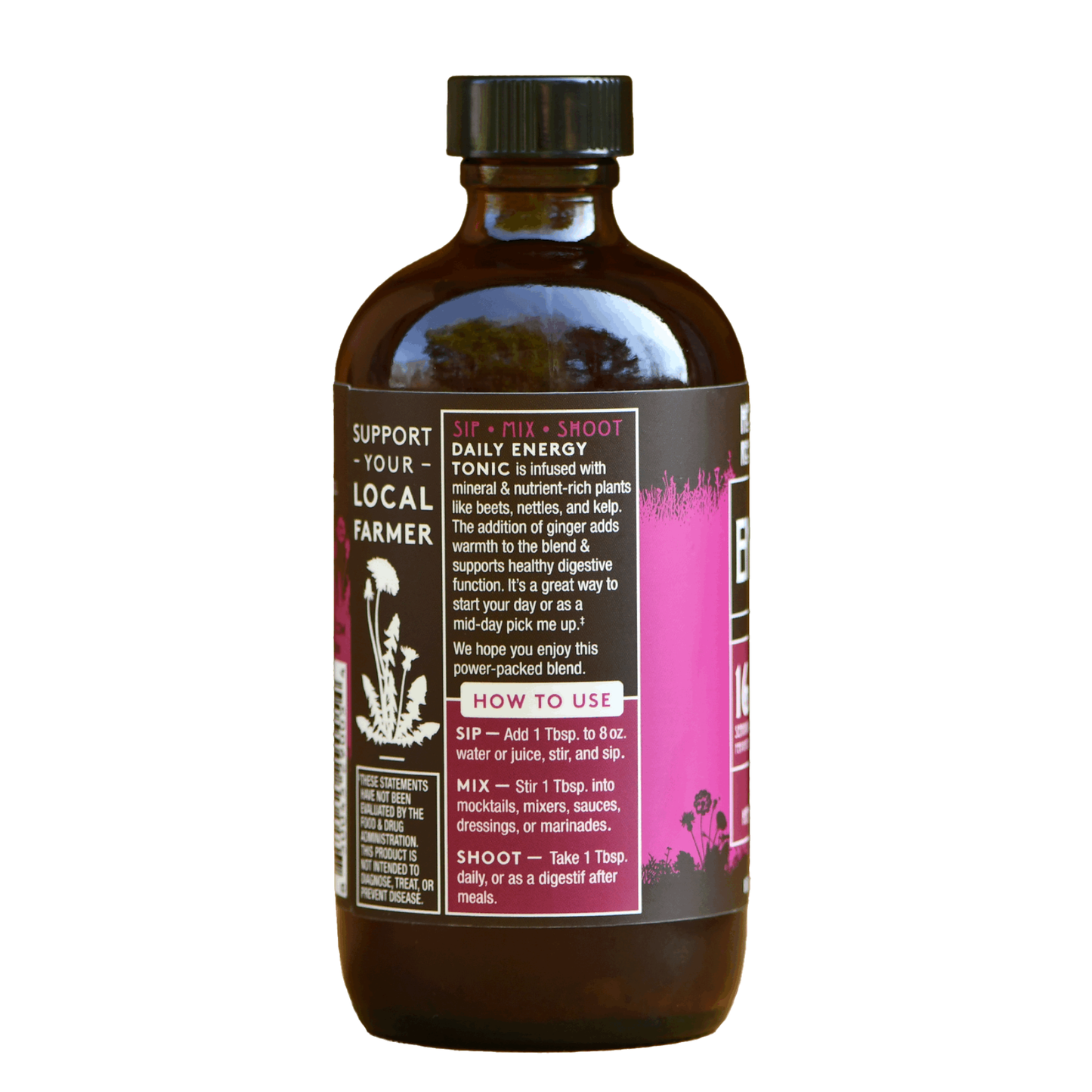 Energy Tonic - Raw ACV w/Mother, Beets, Daily Energy Support (8 fl oz)