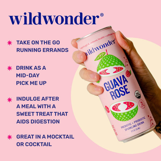 Guava Rose - Prebiotic + Probiotic Sparkling Drink (12 fl oz)