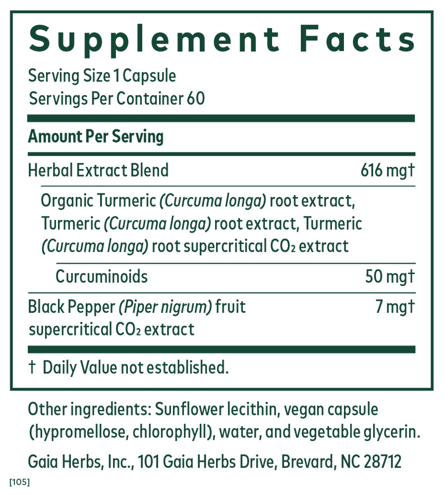 Curcuma Supreme Nf-kB Formula (60 liquid phyto-caps) - Gaia Herbs Pro