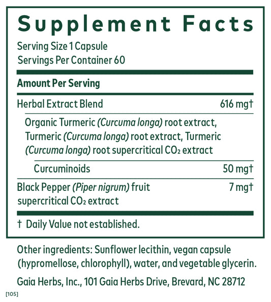 Curcuma Supreme Nf-kB Formula (60 liquid phyto-caps) - Gaia Herbs Pro