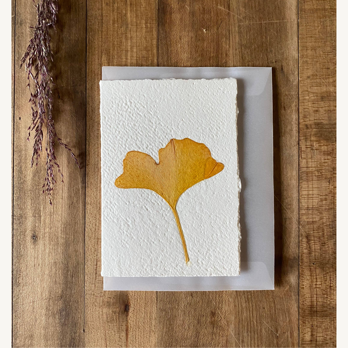 ginkgo handmade greeting card_1