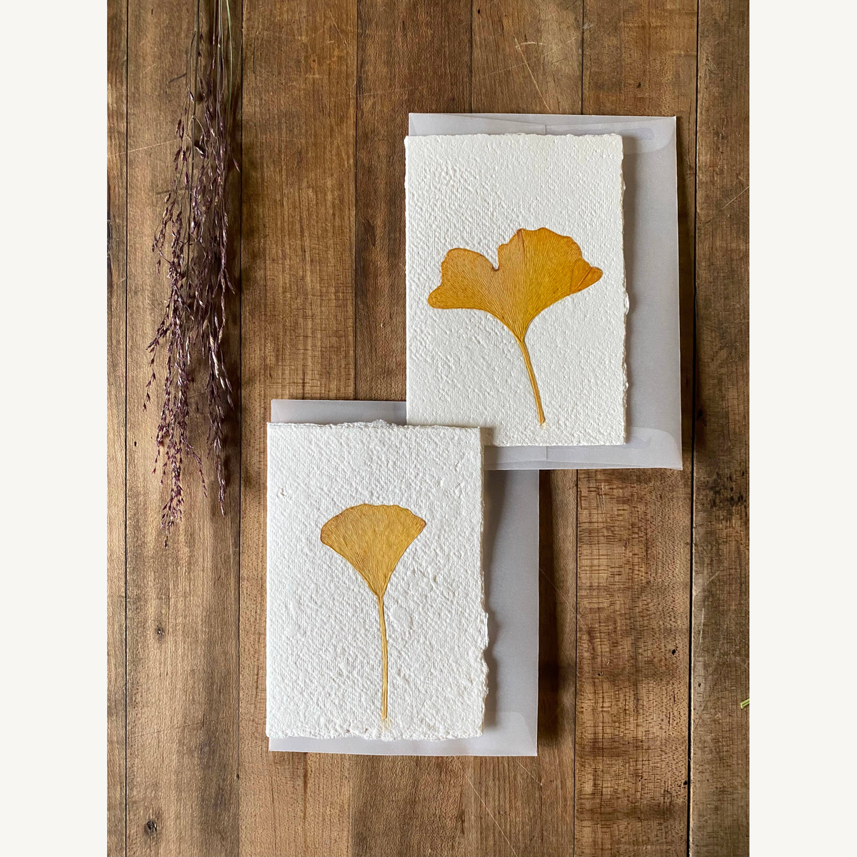 ginkgo handmade greeting card_2