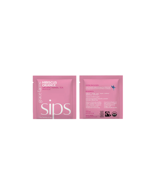 Tea - sips, Hibiscus Orange Organic (16 tea sachets)