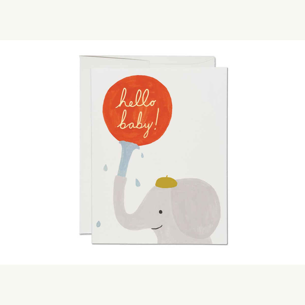 little elephant baby greeting card_1