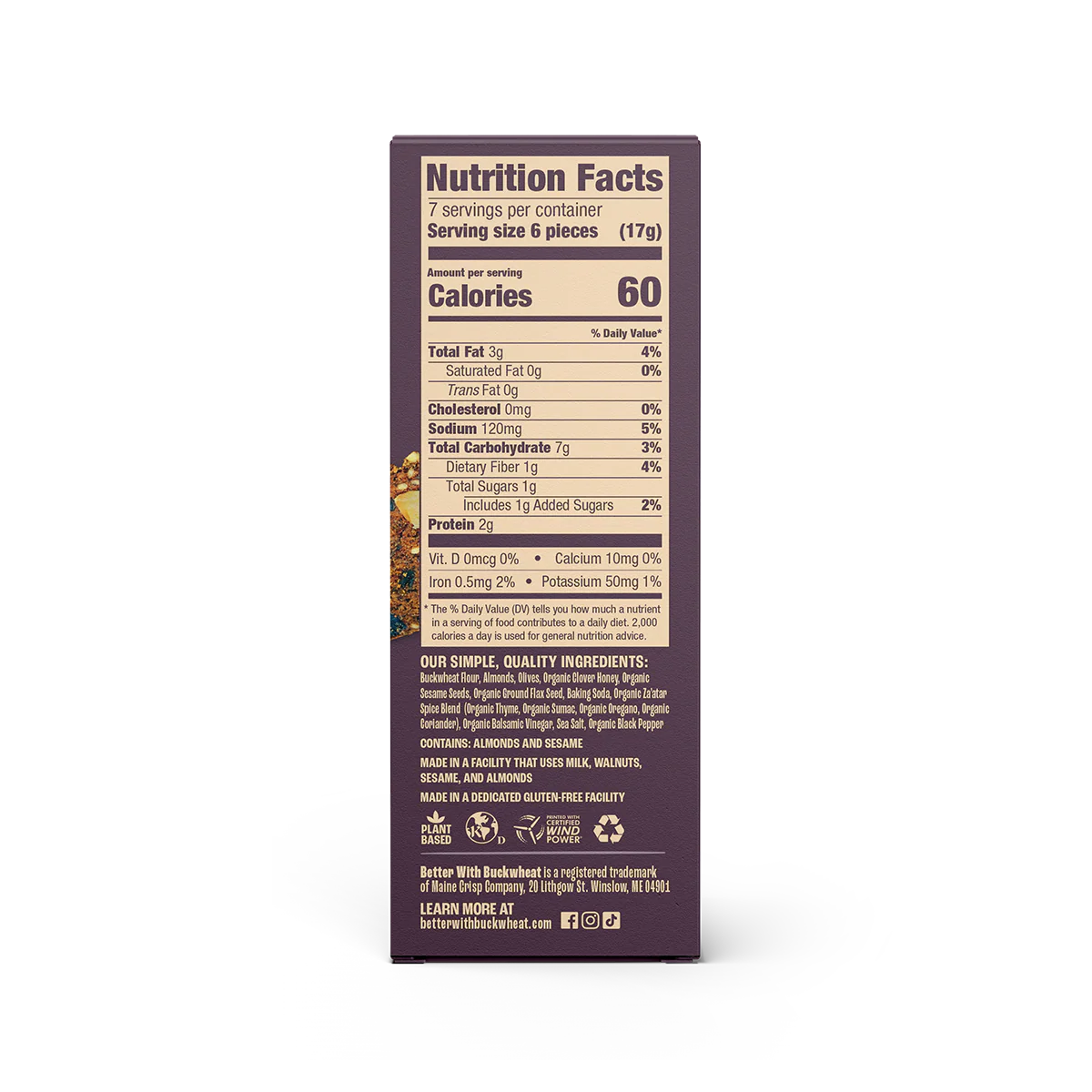 Crisps, Olive & Za'atar (4 oz) - Maine Crisps