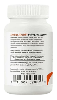 Methyl B12 1000 (60 lozenges) - Seeking Health