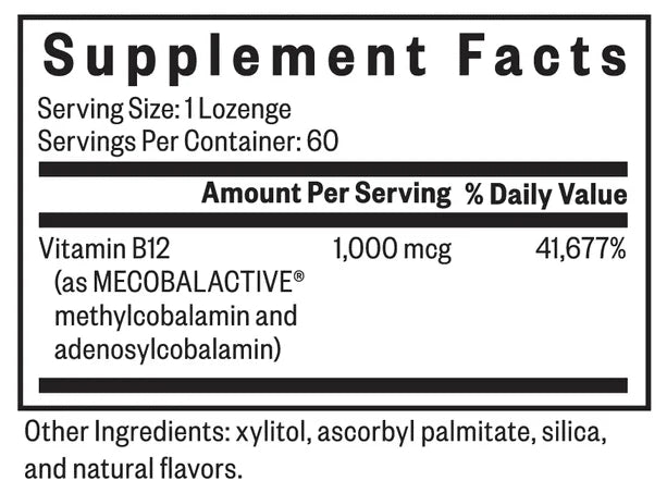 Methyl B12 1000 (60 lozenges) - Seeking Health