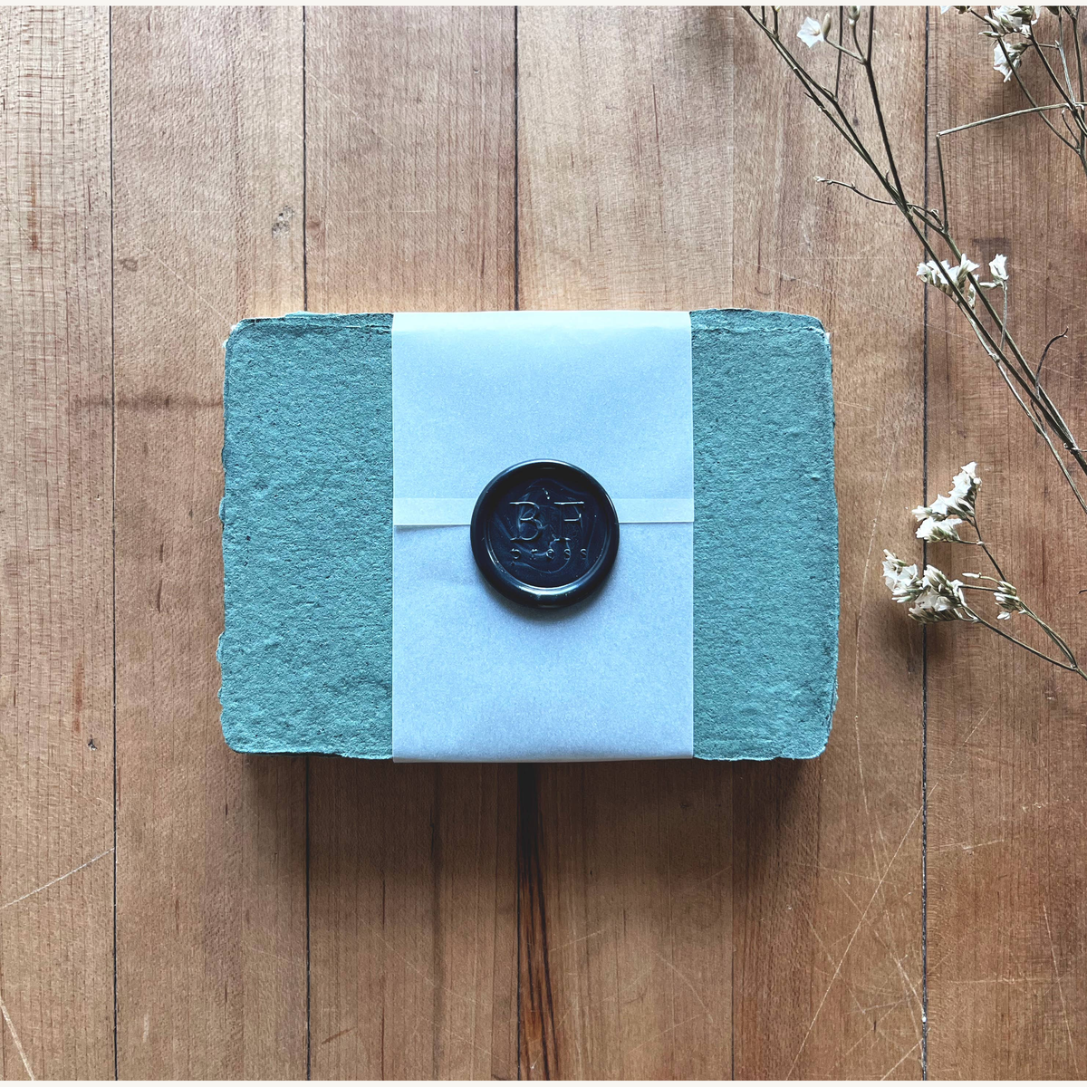 mini set of cards with envelopes moss gold off white_6