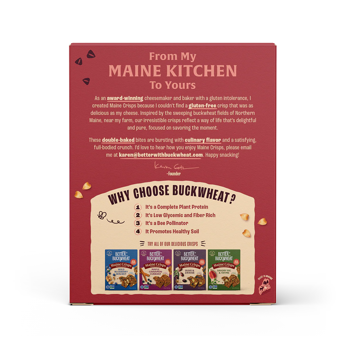 Crisps, Cranberry Almond (4 oz) - Maine Crisps