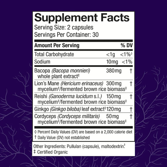 MycoBotanicals Brain Capsules (60 veg caps)