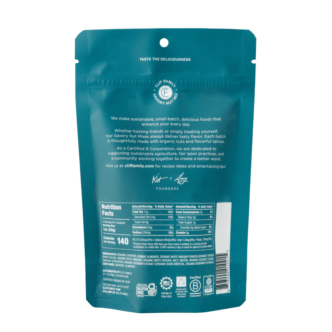 Salt & Vinegar Mixed Nuts, Organic (4 oz) - Clif Family Farm & Winery