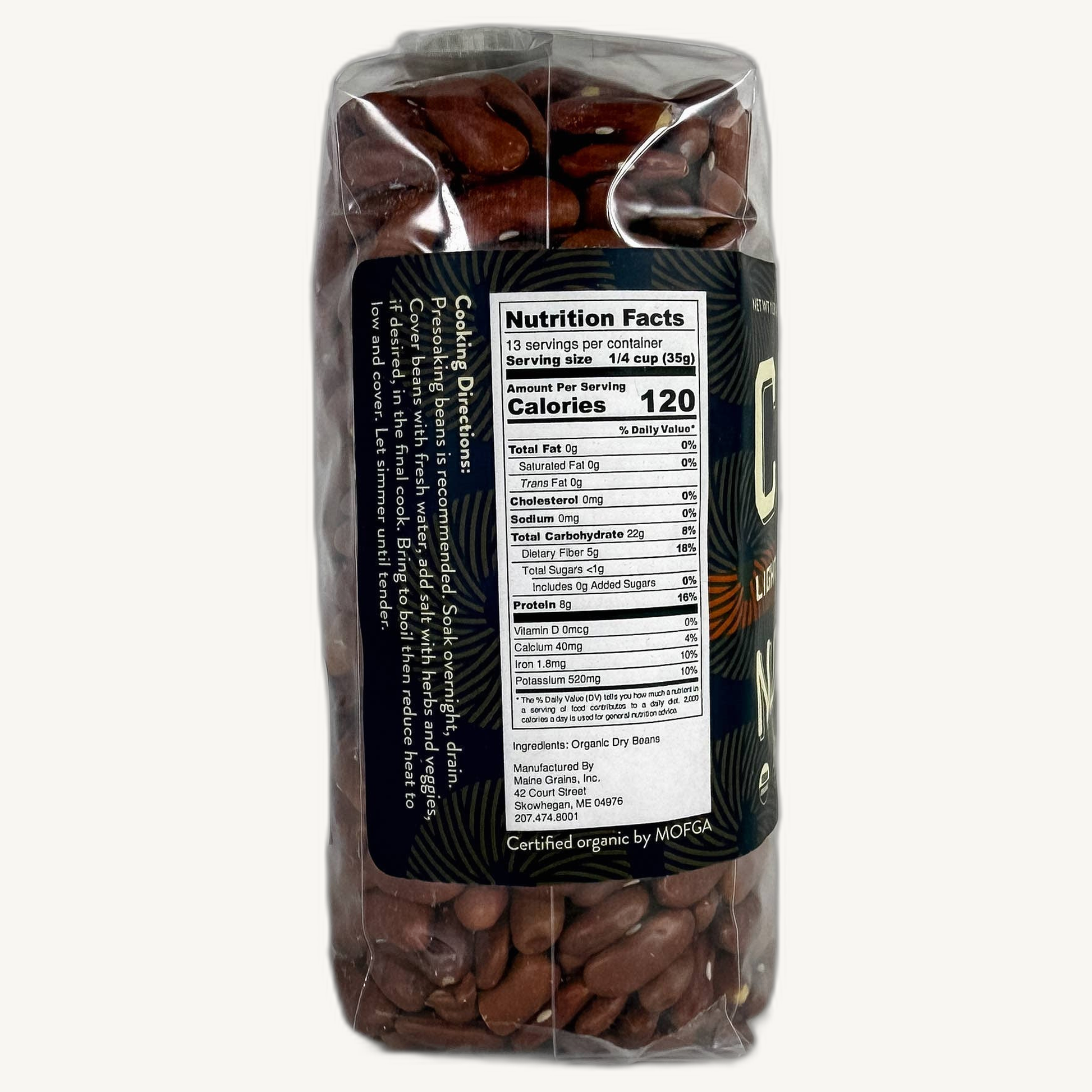 Maine Grains Organic Light Red Kidney Beans