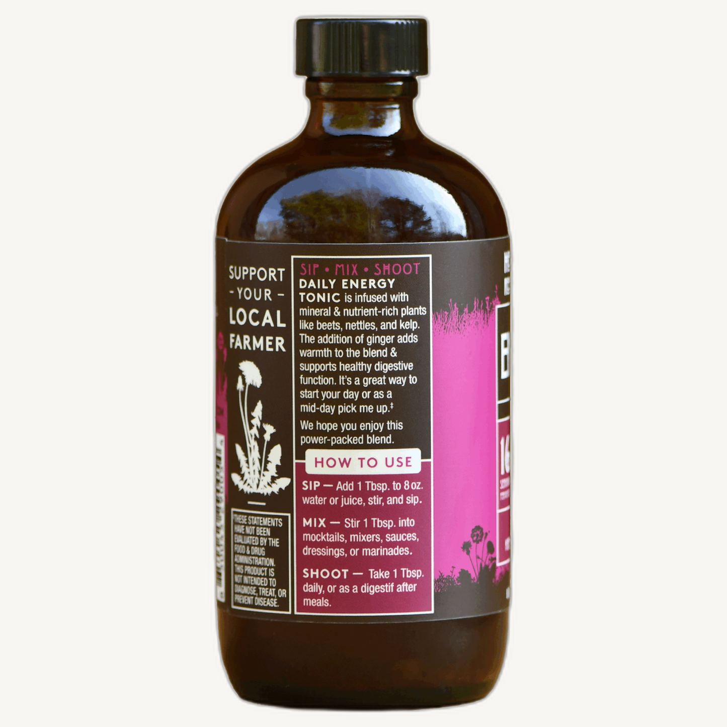 Energy Tonic - Raw ACV w/Mother, Beets, Daily Energy Support (8 fl oz)
