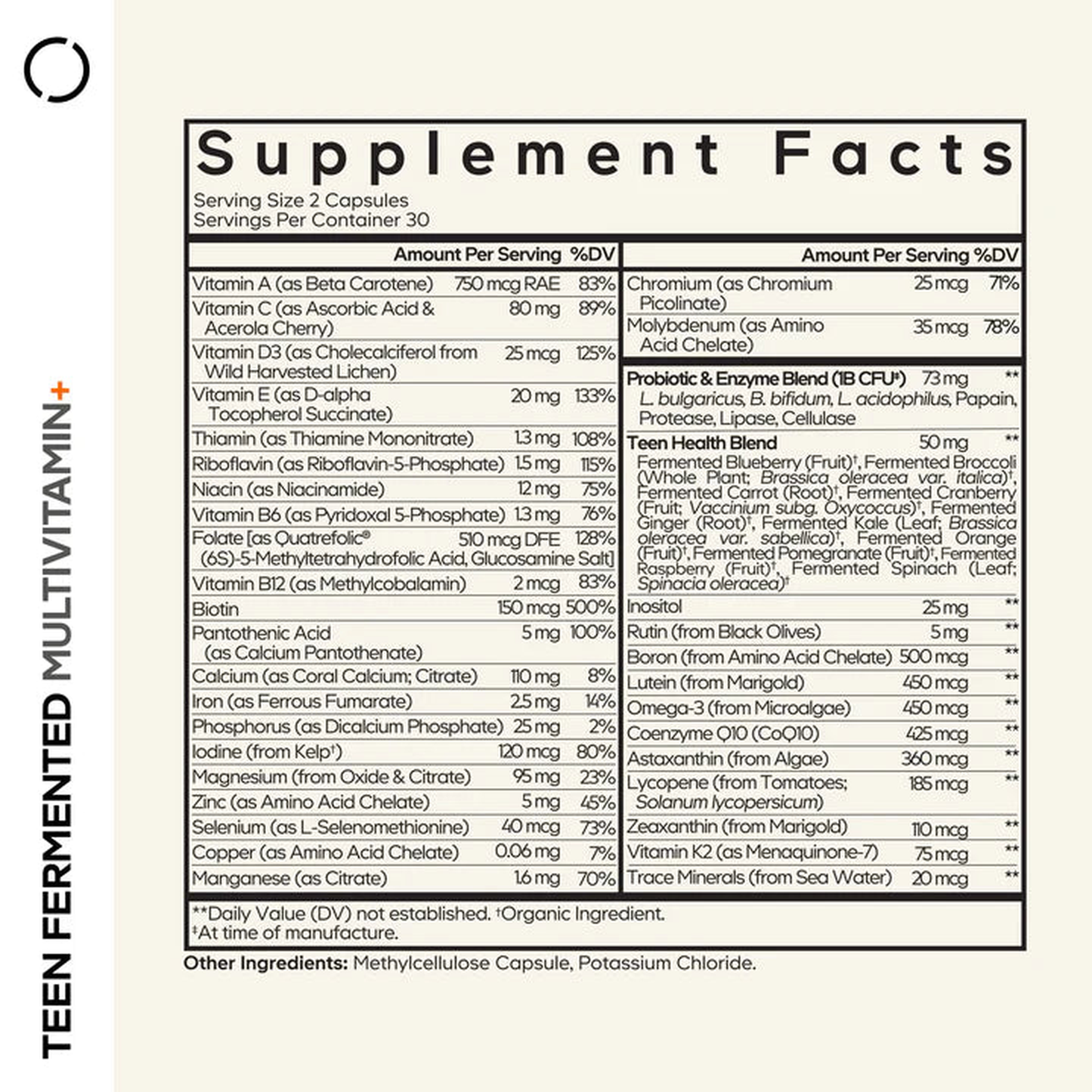 Codeage Teens Fermented Multivitamin (60 caps)