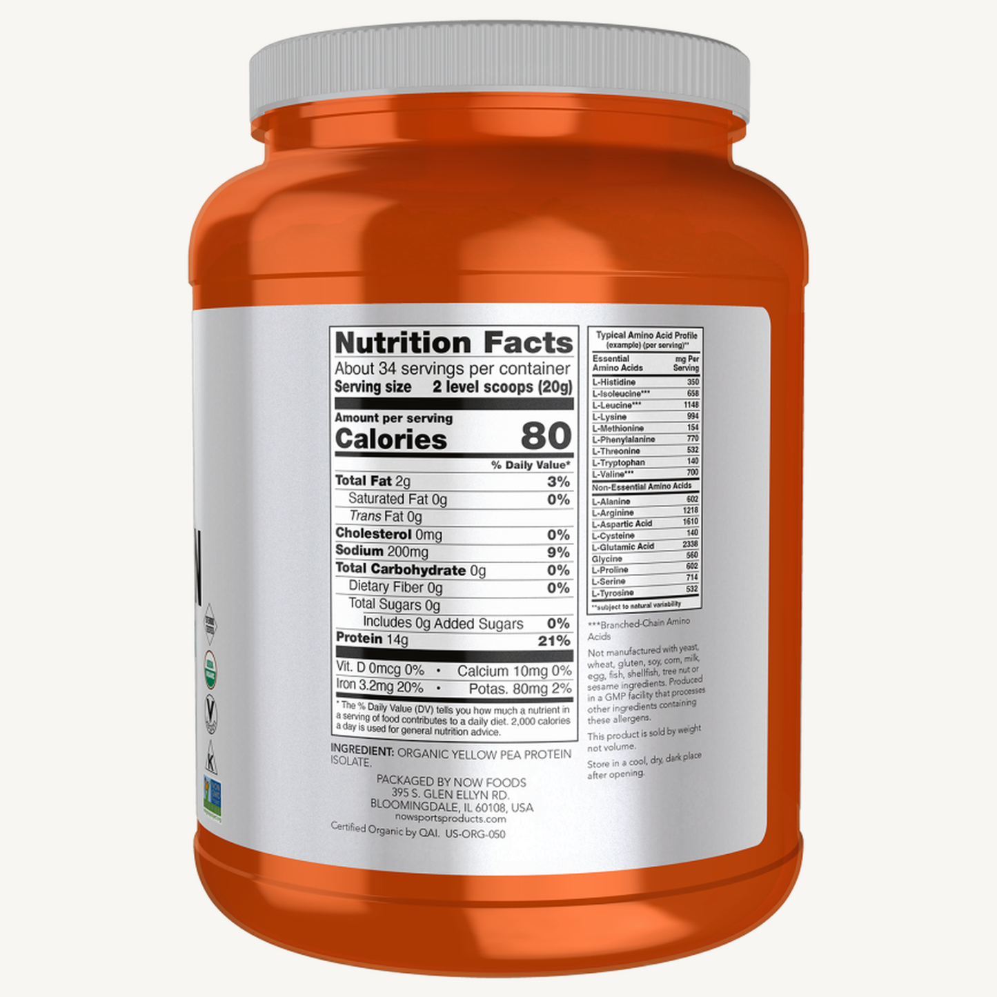 Now's Organic Pea Protein