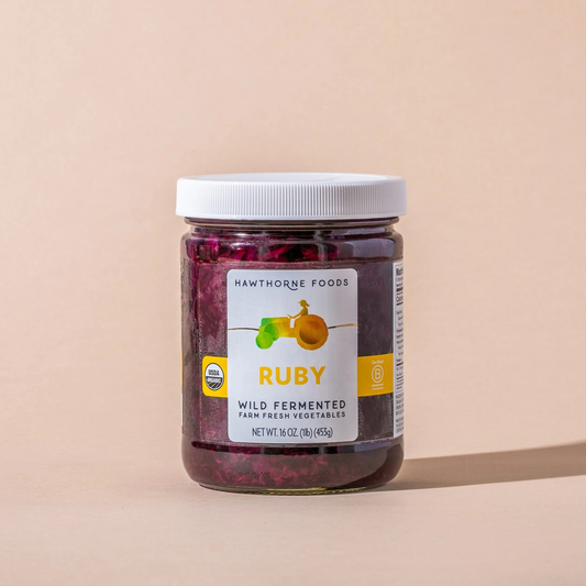 Sauerkraut, Ruby - Wild Fermented, Organic (16 oz)