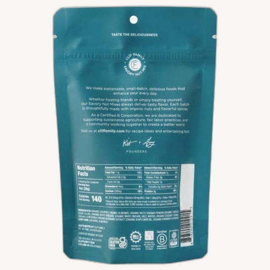 Organic Salt & Vinegar Mixed Nuts - Gluten Free