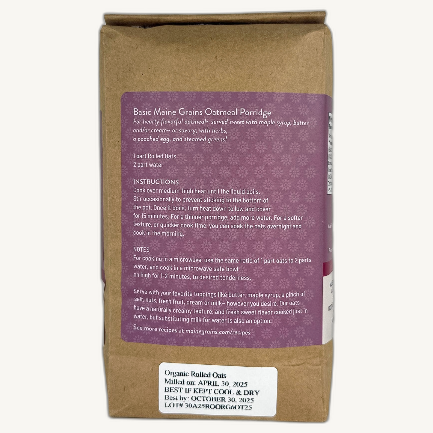 Maine Grains Organic Rolled Oats