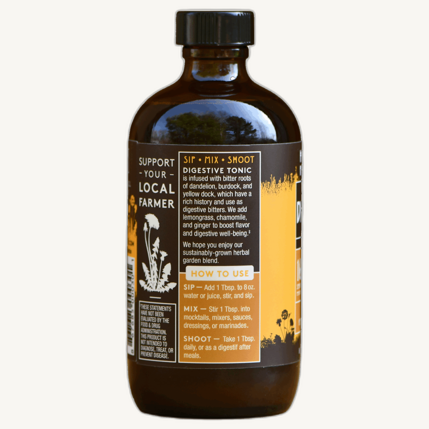 Digestive Tonic - Raw ACV w/Mother, Digestive + Detox Support (8 fl oz)