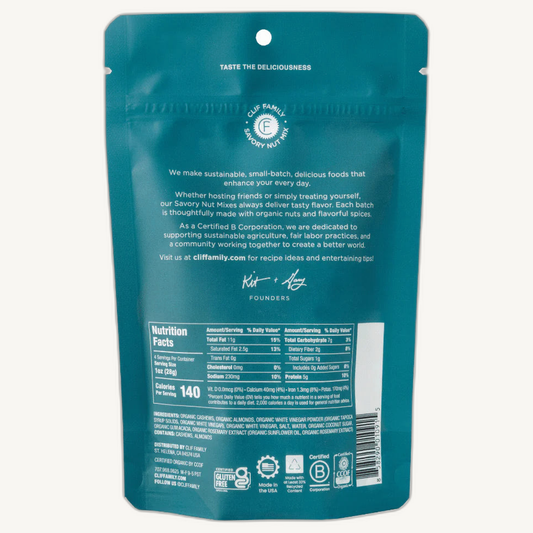 Salt & Vinegar Mixed Nuts, Organic (4 oz) - Clif Family Farm & Winery