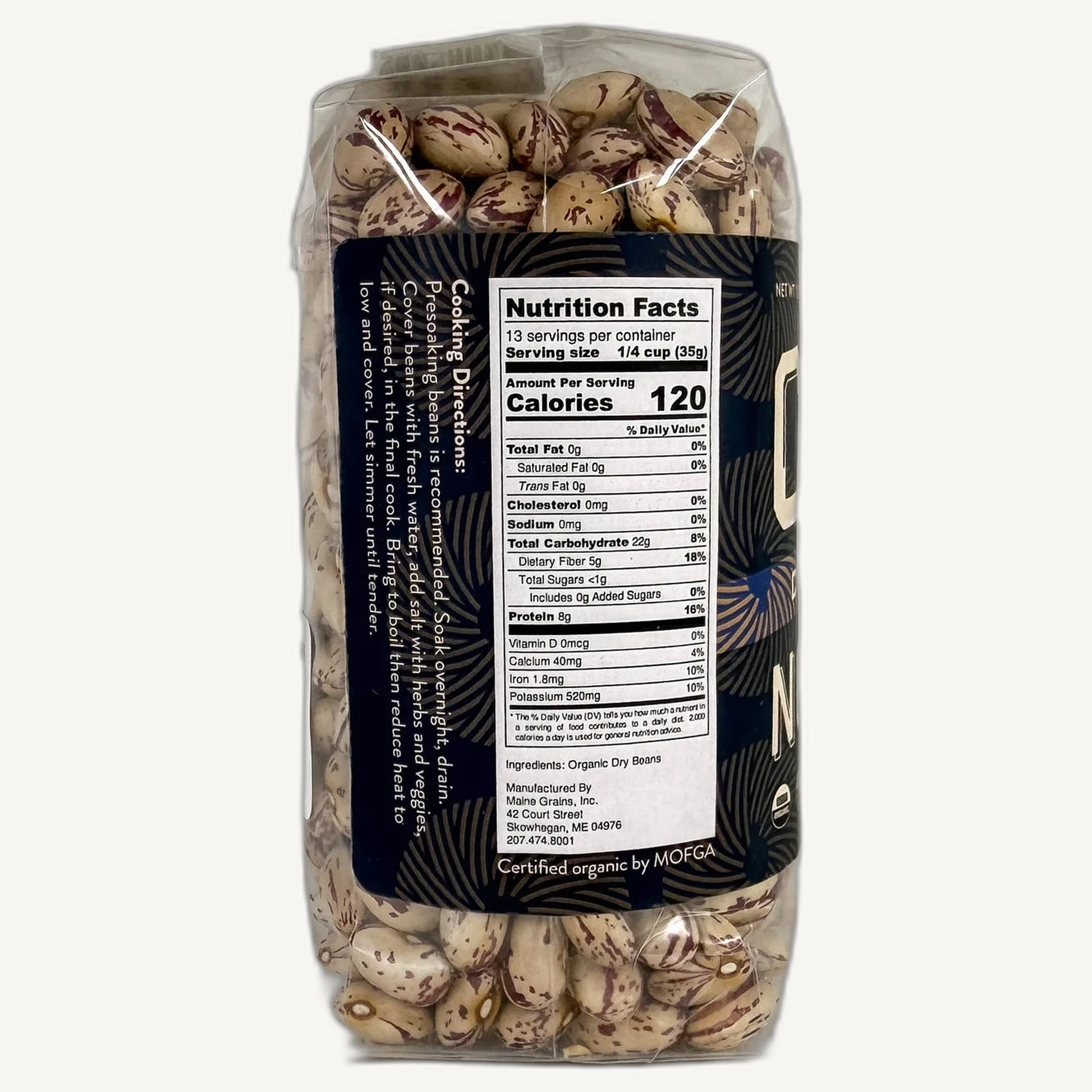 Maine Grains Organic Cranberry Beans