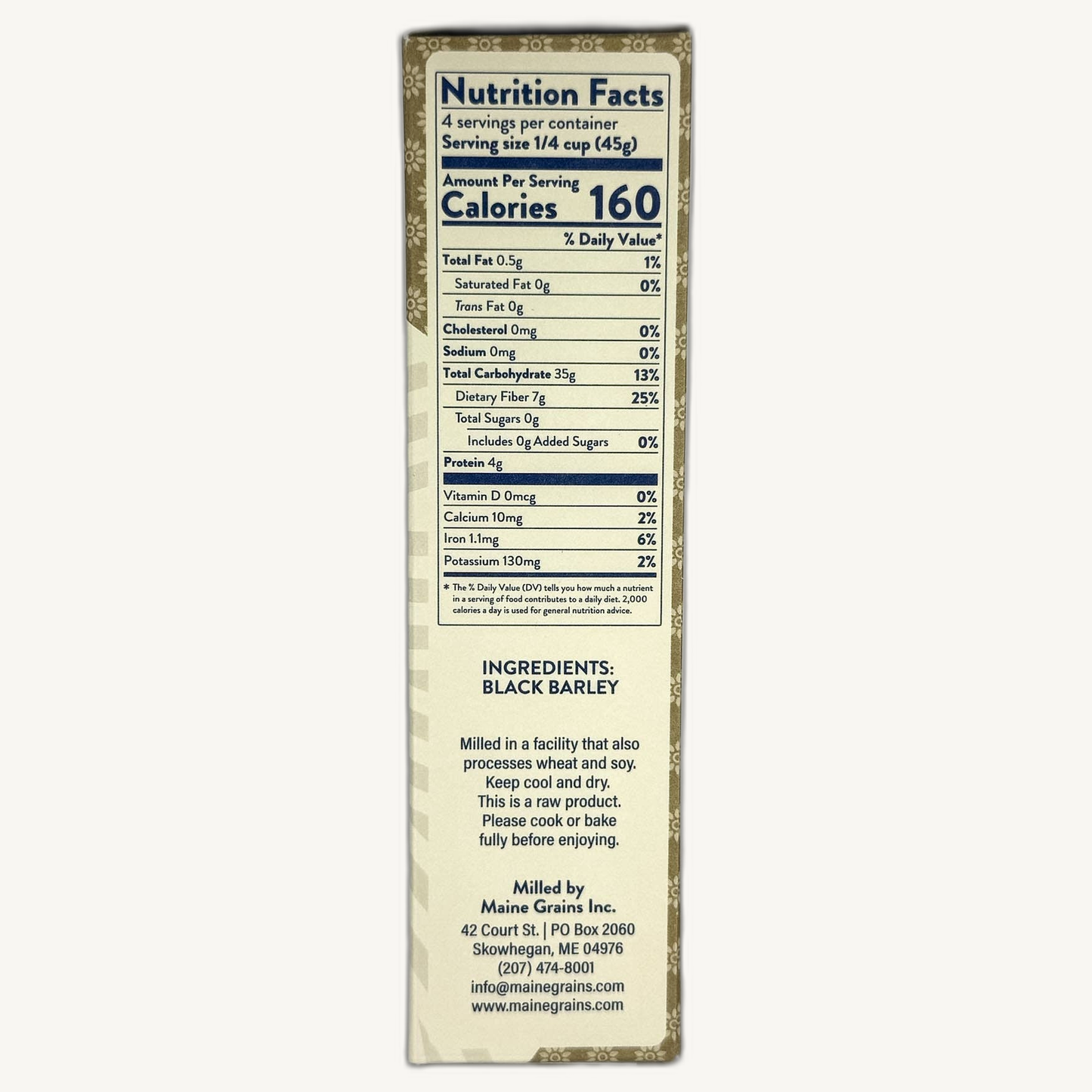 Maine Grains Black Nile Barley