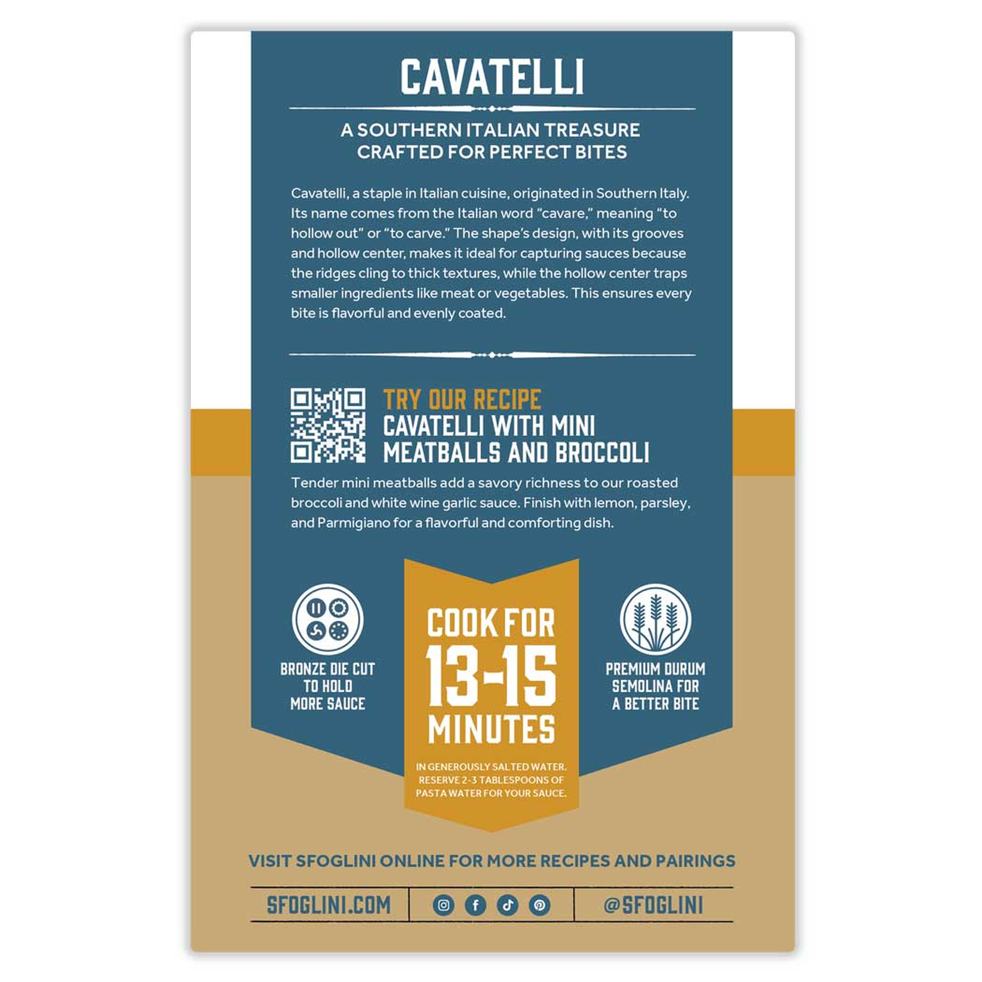 Pasta, Cavatelli Semolina Organic