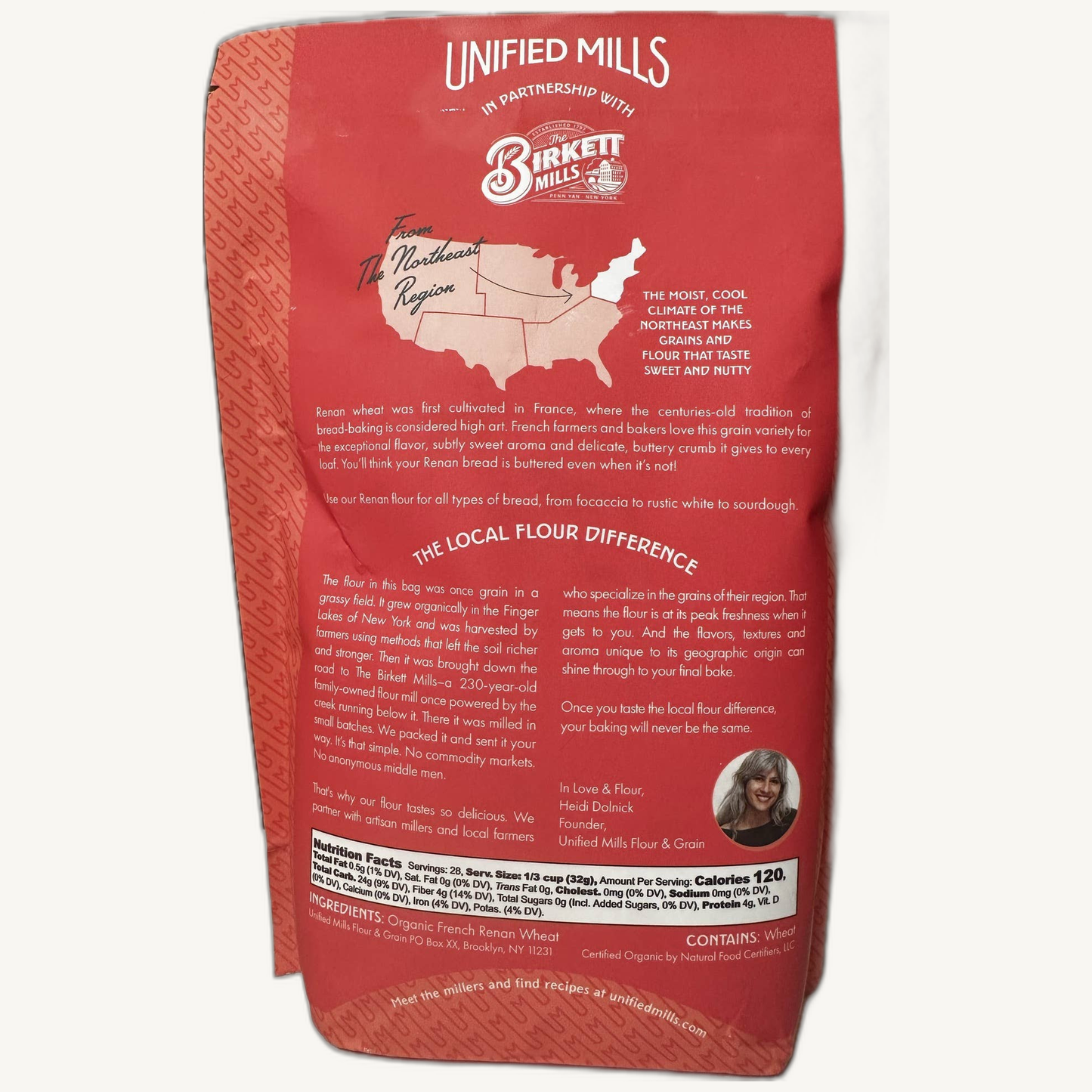 French Renan Bread Flour, Certified Organic