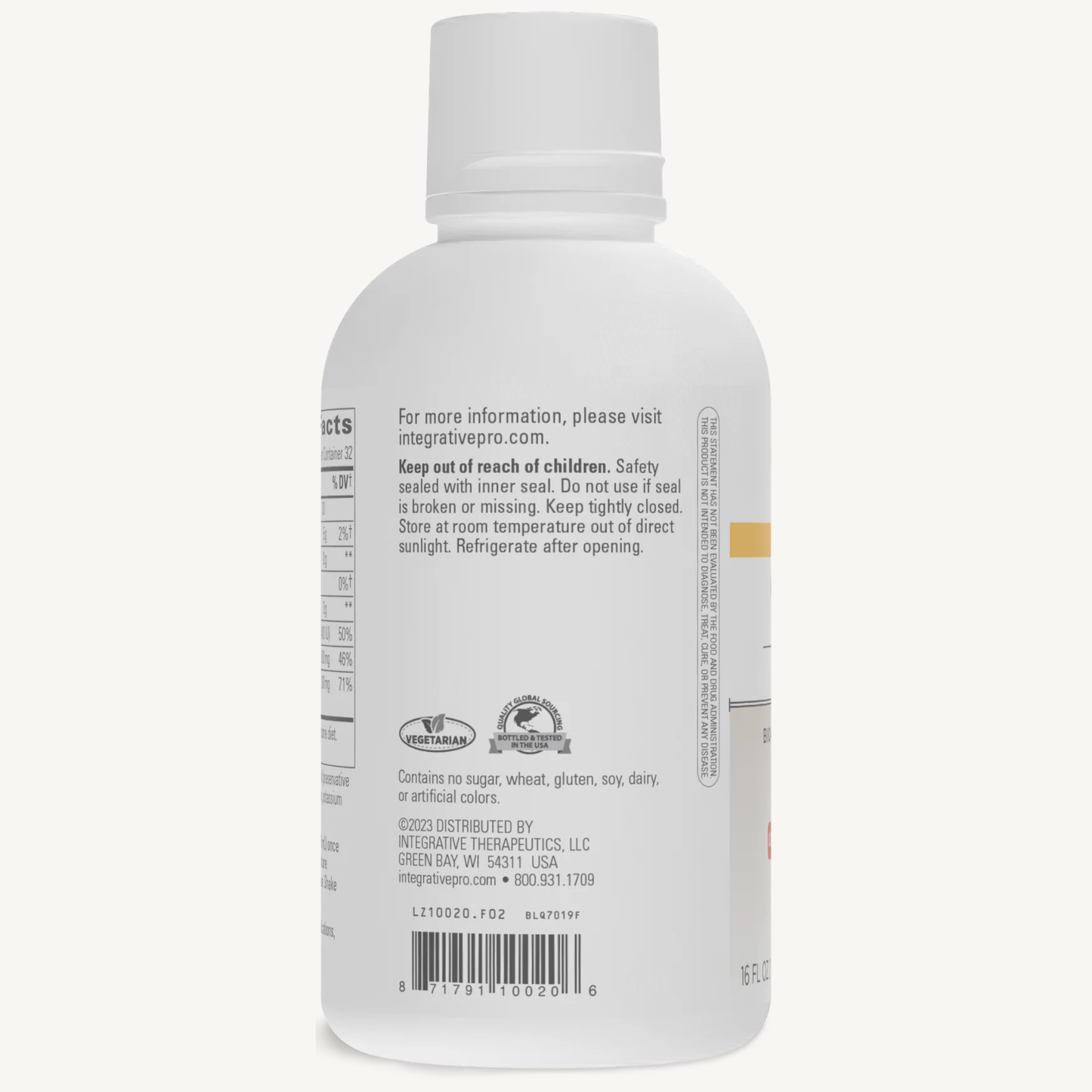 Liquid Calcium Magnesium, 2:1 Ca/Mg Ratio Orange-Vanilla