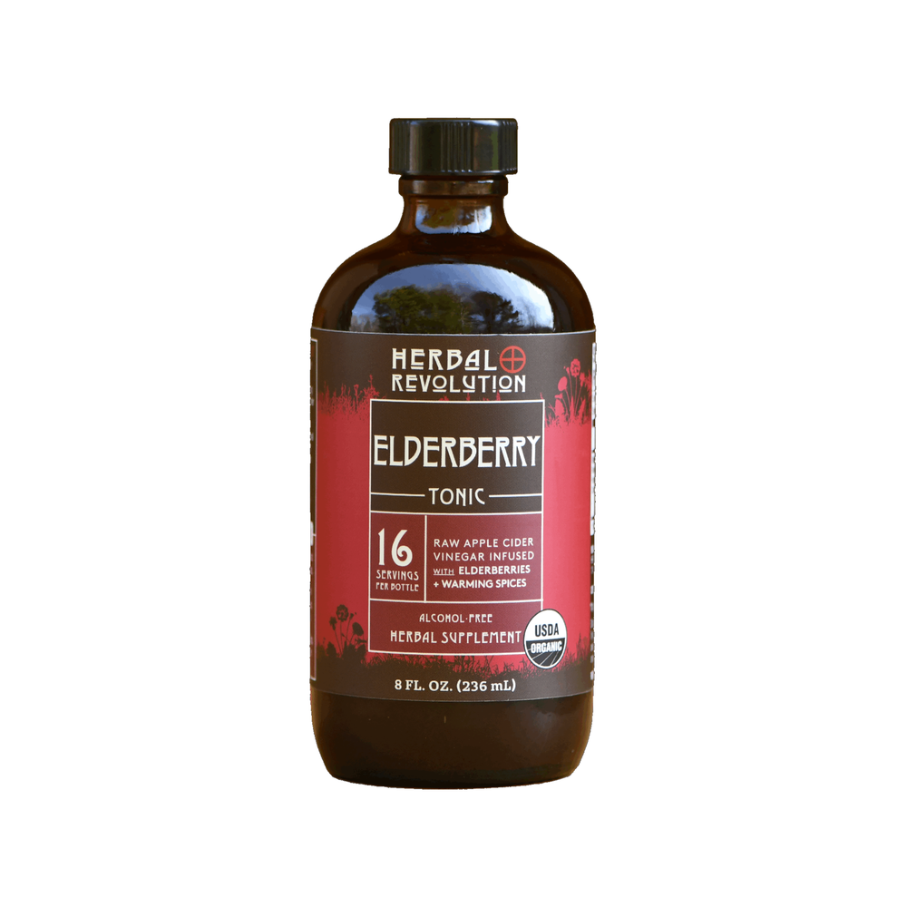 Elderberry Tonic: Raw ACV w/Mother, Immune Support