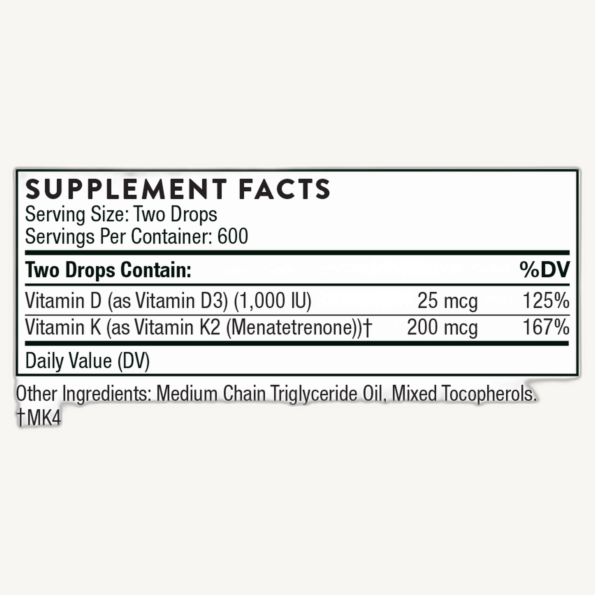 Vitamin D + K2
