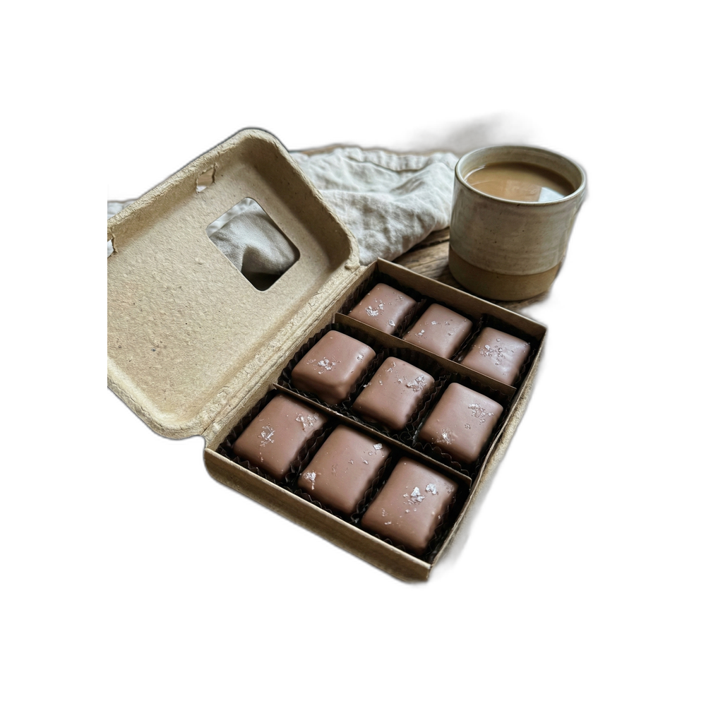 Caramels - Milk Chocolate covered, Salted ( 9 Pieces)