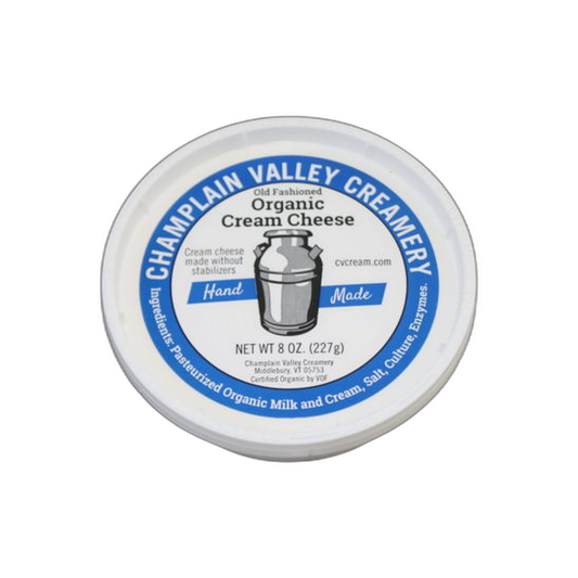 Cream Cheese, 100% Grass-fed Organic (8 oz) - Champlain Valley Creamery