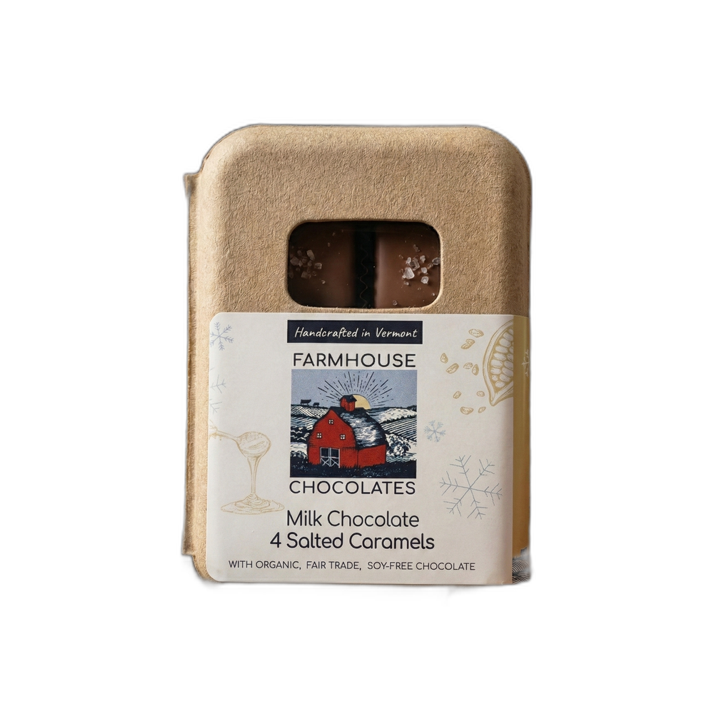 Caramels - 38% Milk Chocolate Covered, Salted (4 pieces)