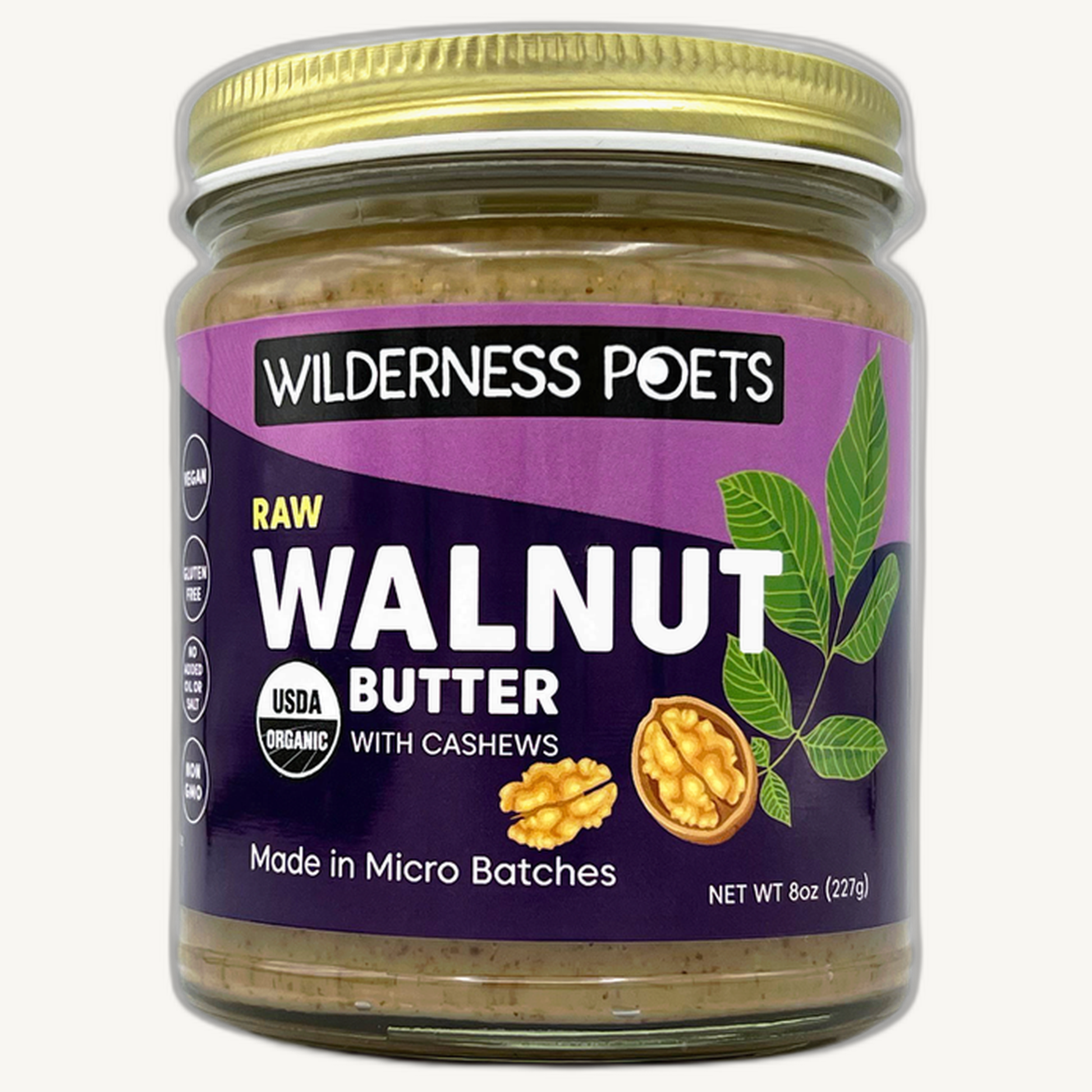 Walnut Butter, Raw - Organic (8 oz)