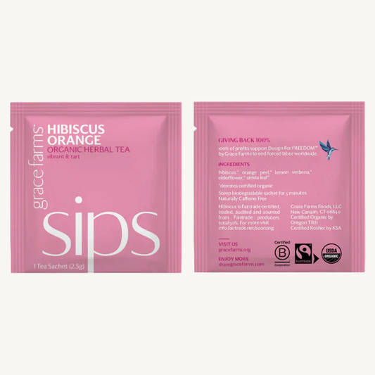 Tea - sips, Hibiscus Orange Organic (16 tea sachets)