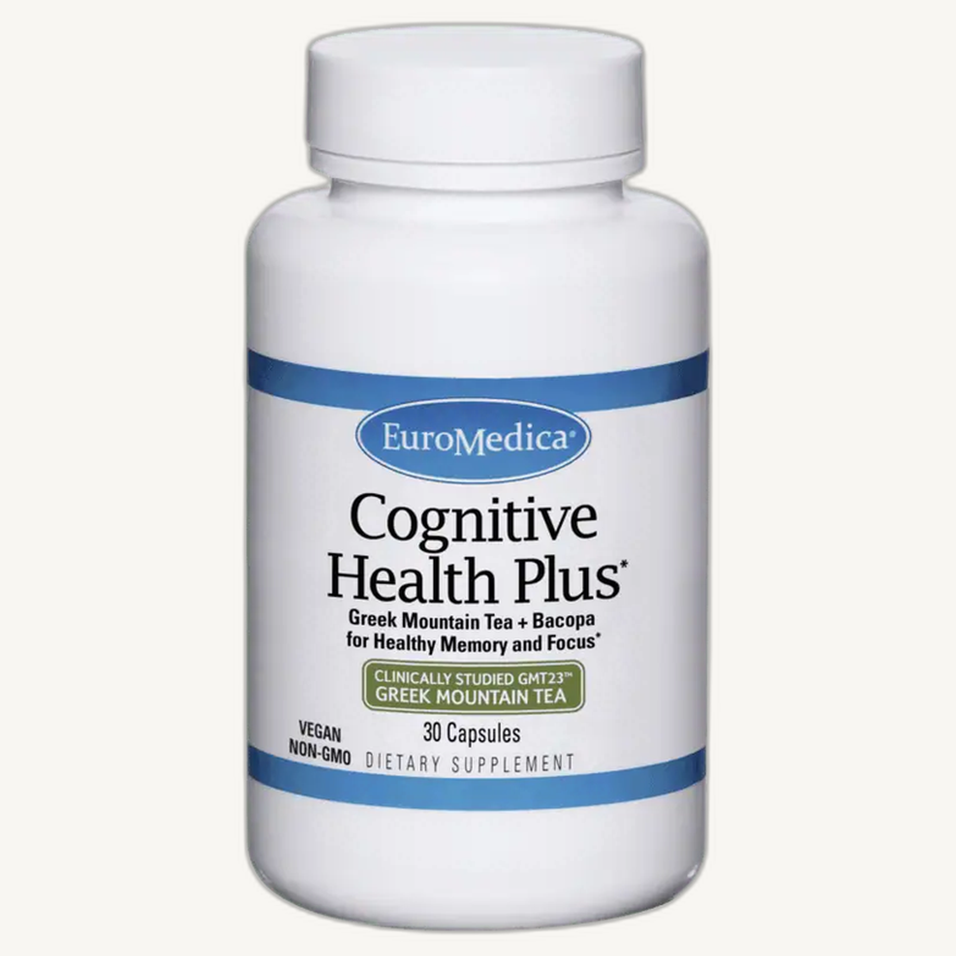 Cognitive Health Plus, Greek Mountain Tea + Bacopa (30 veg caps) - EuroMedical