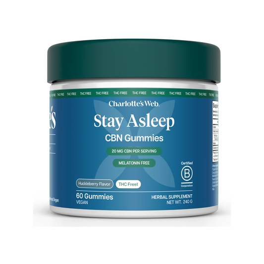 Stay Asleep CBN Gummies, Huckleberry (60 gummies) - Charlotte's Web