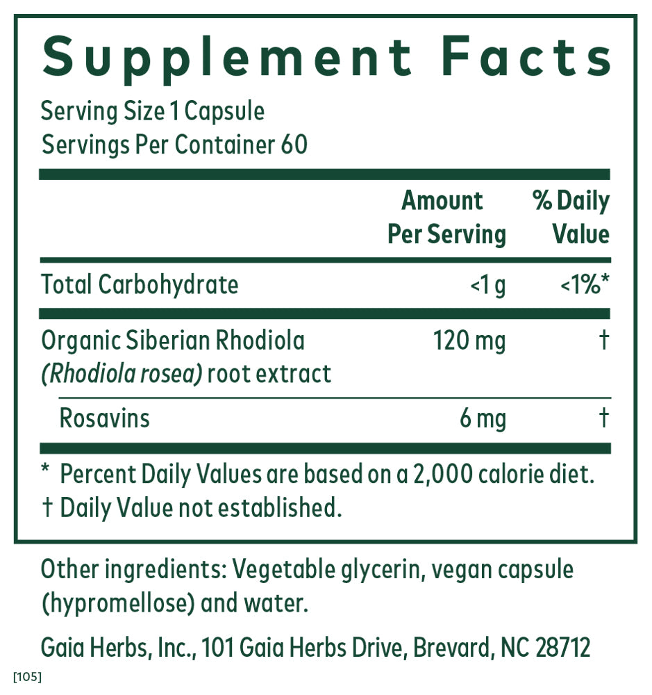 Rhodiola (60 liquid phyto-caps)