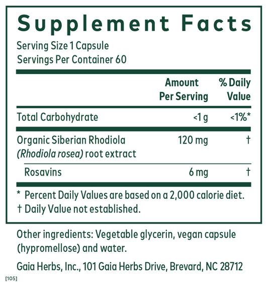 Rhodiola (60 liquid phyto-caps)