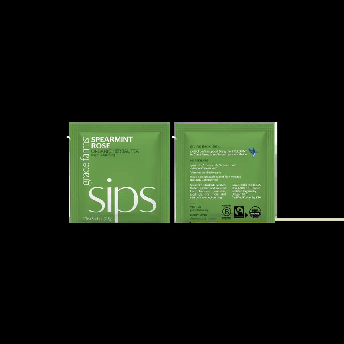 spearmint rose herbal tea organic_5