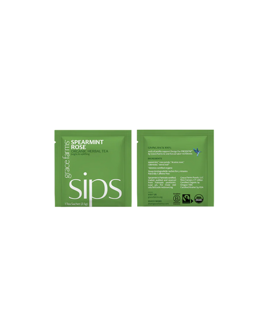 Tea - sips, Spearmint Rose Organic (16 tea sachets)