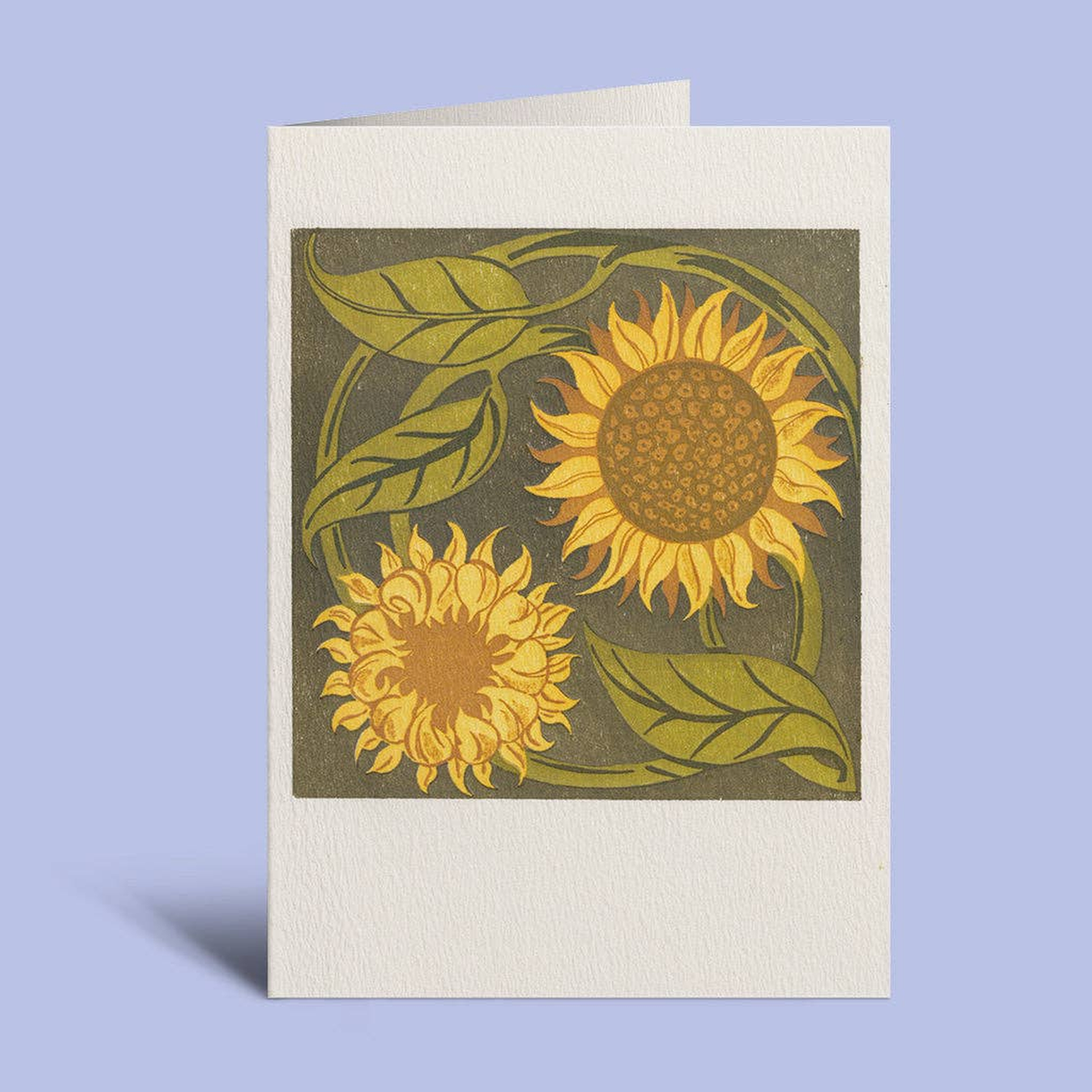 sunflower tile design greeting card_1
