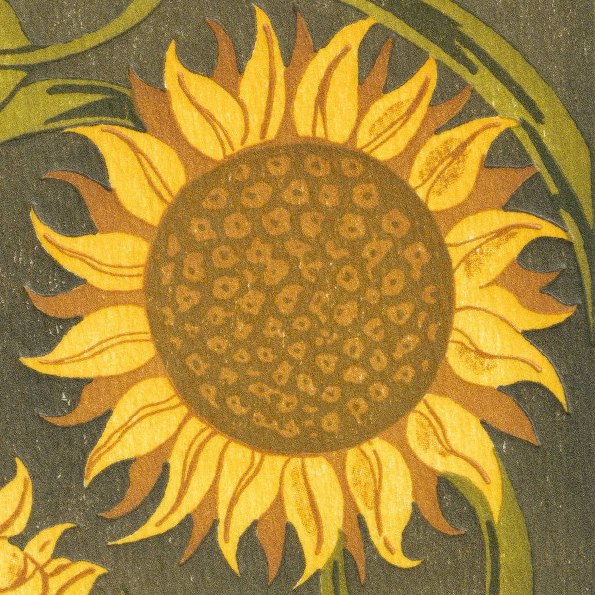 sunflower tile design greeting card_3