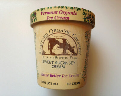 Ice Cream, Sweet Guernsey Cream - Organic (1 pint)